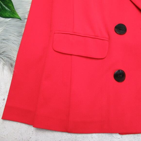 SANCTUARY The Boss Lady Bette Blazer Red Double Breasted Jacket Small Oversized - Picture 14 of 15